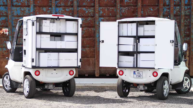 paxster filled with parcels