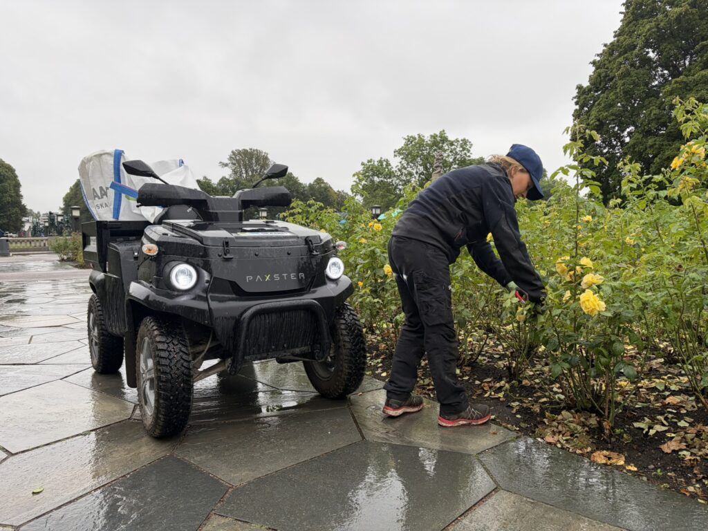 paxster air i frognerparken med anleggsgartner fra Skaaret landskap